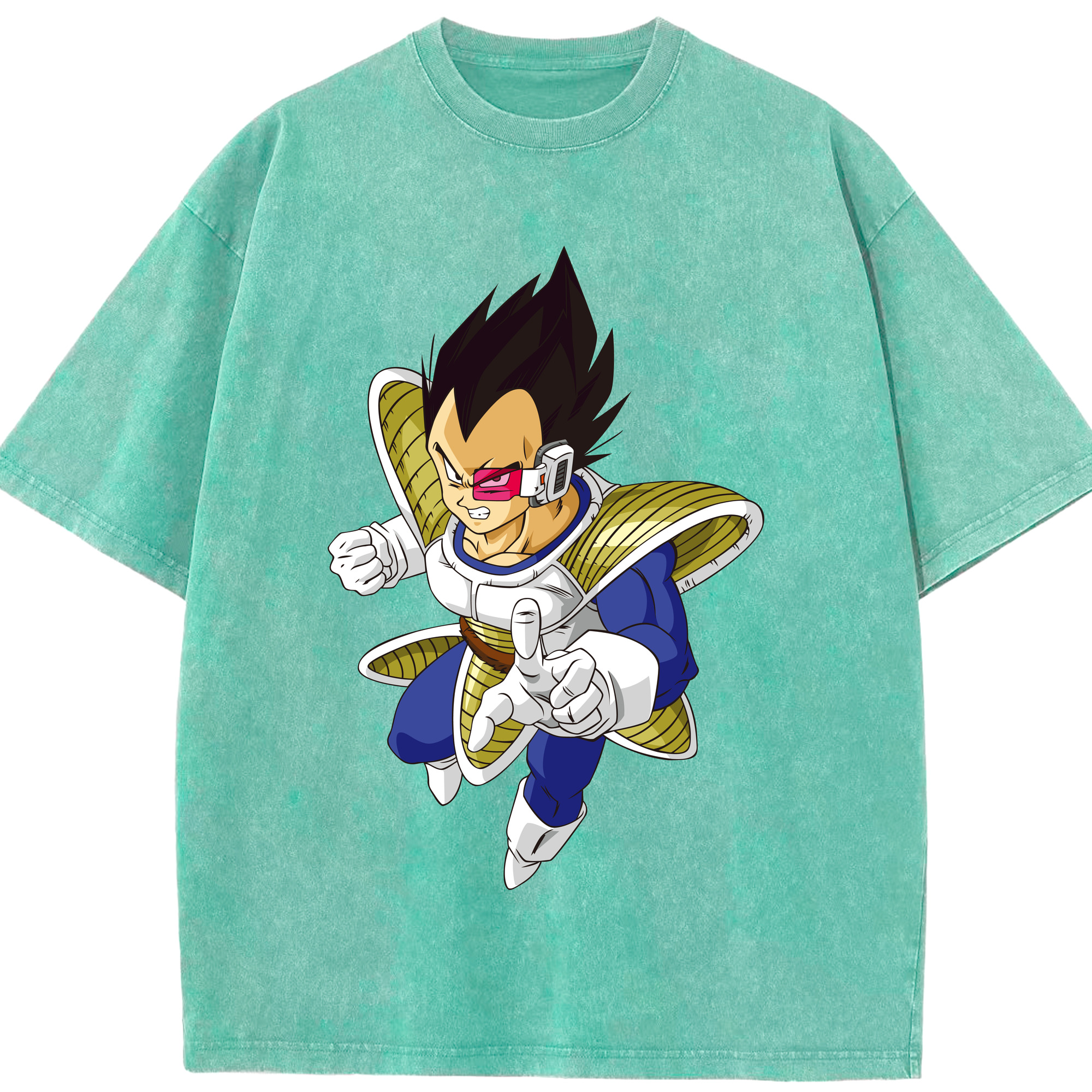 （画像用） ドラゴンボール ベジータ四世（Bejīta Yonsei）DRAGON BALL Vegeta IV 綿100% ヴィンテージ風 半袖Tシャツ（フロントプリント）